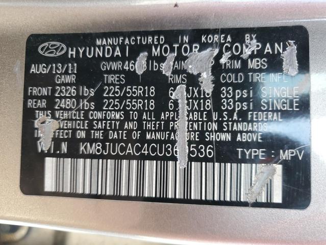 Photo 10 from auction – 2012 HYUNDAI TUCSON GLS with VIN KM8JUCAC4CU369536