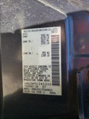 Photo 10 from auction – 2012 NISSAN ALTIMA with VIN 1N4AL2AP7CC245339