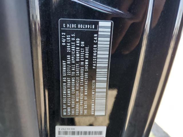 Photo 10 from auction – 2012 VOLKSWAGEN GOLF with VIN WVWMM7AJ2CW316278