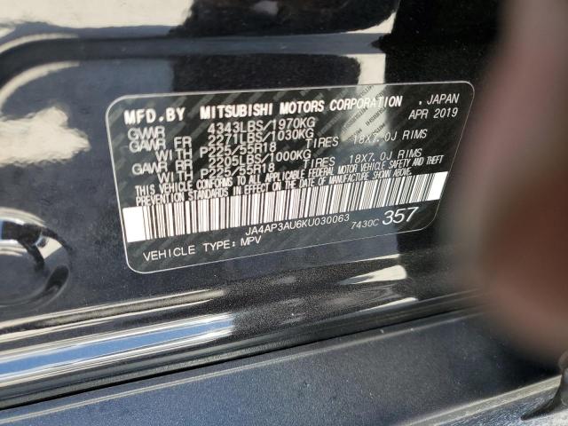 Photo 10 from auction – 2019 MITSUBISHI OUTLANDER with VIN JA4AP3AU6KU030063