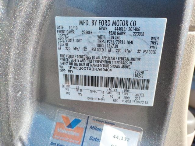 Photo 10 from auction – 2011 FORD ESCAPE XLT with VIN 1FMCU0D7XBKA69404