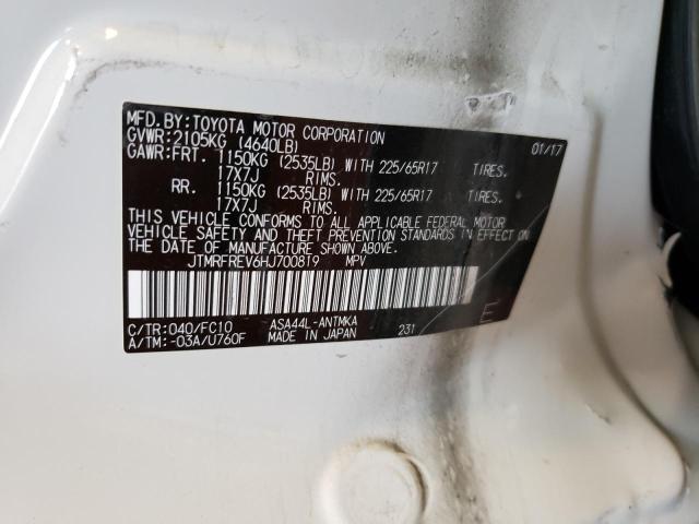 Photo 10 from auction – 2017 TOYOTA RAV4 XLE with VIN JTMRFREV6HJ700819