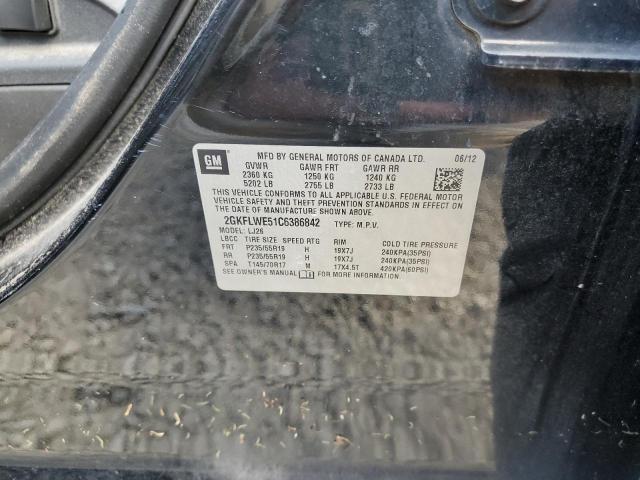 Photo 10 from auction – 2012 GMC TERRAIN SL with VIN 2GKFLWE51C6386842