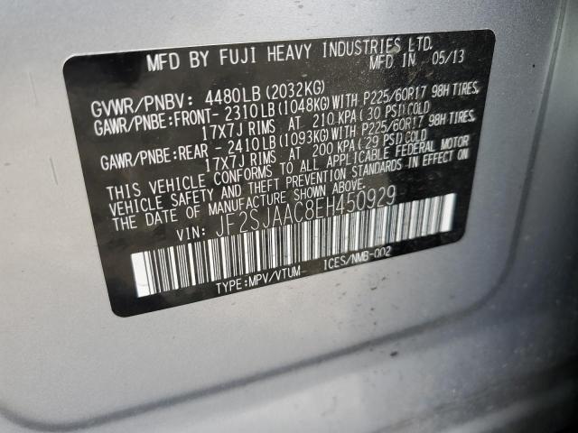 Photo 10 from auction – 2014 SUBARU FORESTER 2 with VIN JF2SJAAC8EH450929