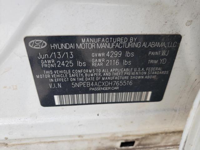 Photo 10 from auction – 2013 HYUNDAI SONATA GLS with VIN 5NPEB4ACXDH765516