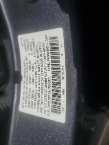 Photo 10 from auction – 2018 HONDA CIVIC LX with VIN 2HGFC2F59JH566933