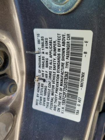 Photo 10 from auction – 2016 HONDA CIVIC EX with VIN 19XFC2F72GE078363