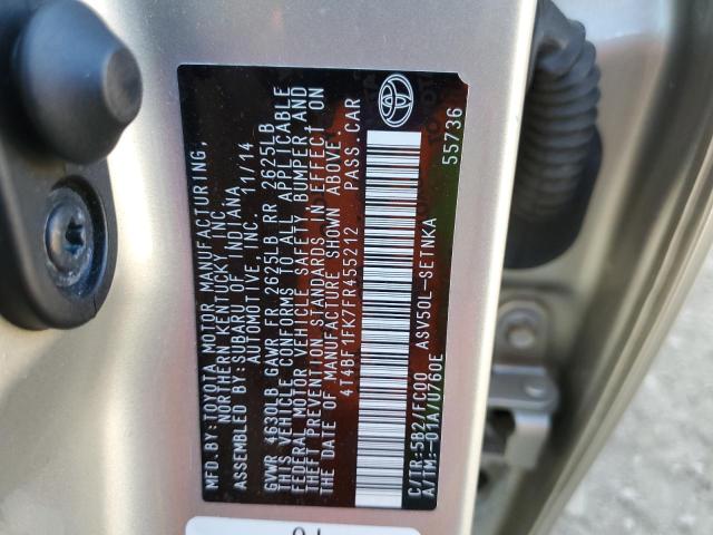 Photo 10 from auction – 2015 TOYOTA CAMRY with VIN 4T4BF1FK7FR455212