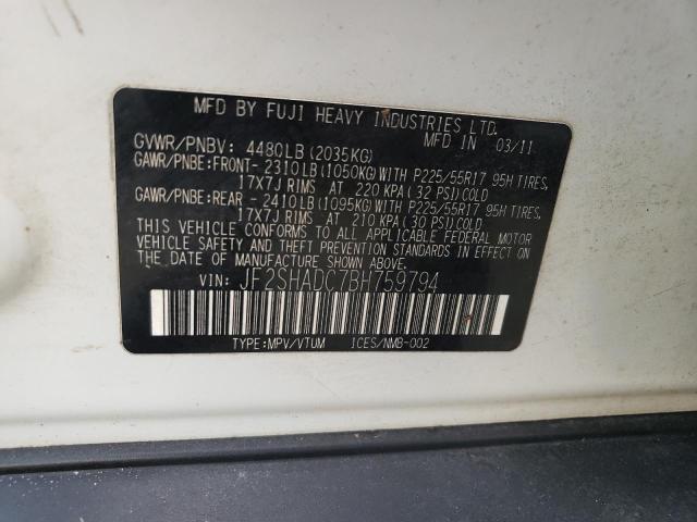 Photo 10 from auction – 2011 SUBARU FORESTER 2 with VIN JF2SHADC7BH759794