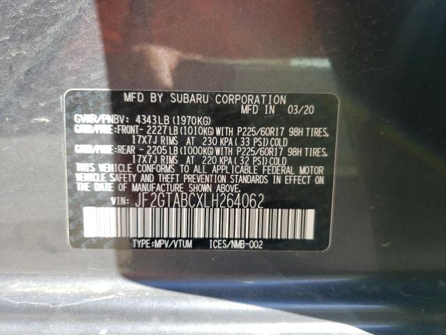 Photo 10 from auction – 2020 SUBARU CROSSTREK with VIN JF2GTABCXLH264062
