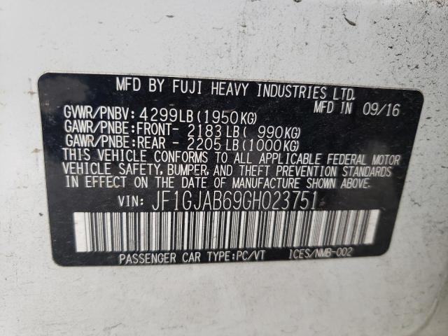 Photo 10 from auction – 2016 SUBARU IMPREZA PR with VIN JF1GJAB69GH023751
