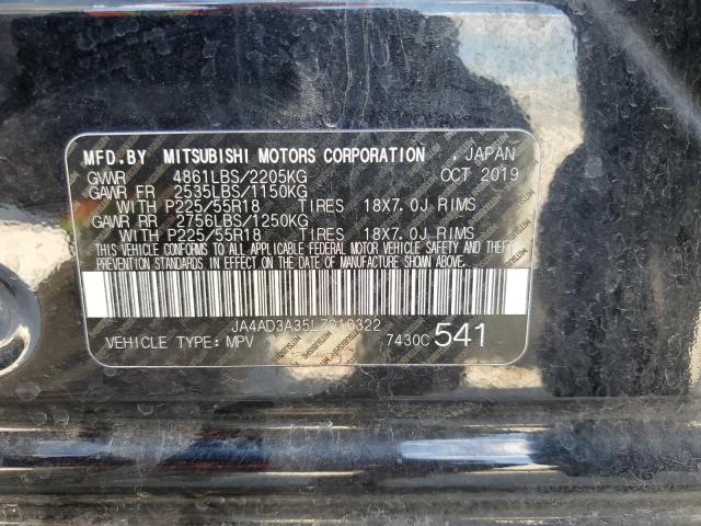 Photo 10 from auction – 2020 MITSUBISHI OUTLANDER with VIN JA4AD3A35LZ016322