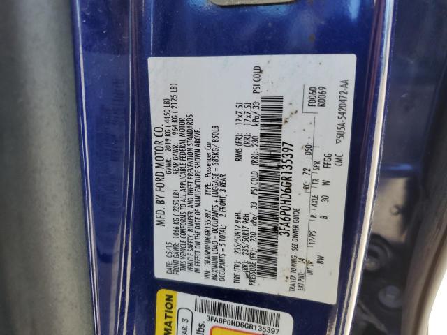 Photo 10 from auction – 2016 FORD FUSION SE with VIN 3FA6P0HD6GR135397