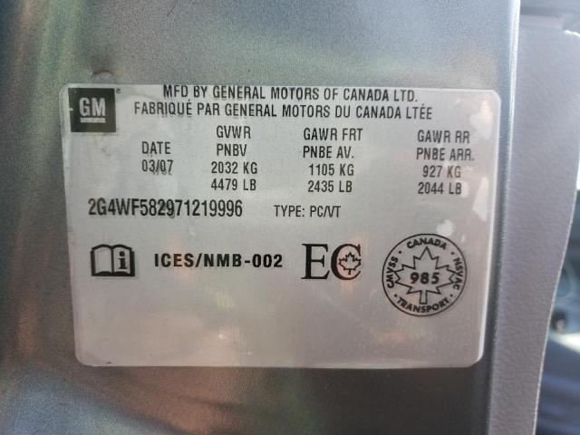 Photo 10 from auction – 2007 BUICK ALLURE CX with VIN 2G4WF582971219996