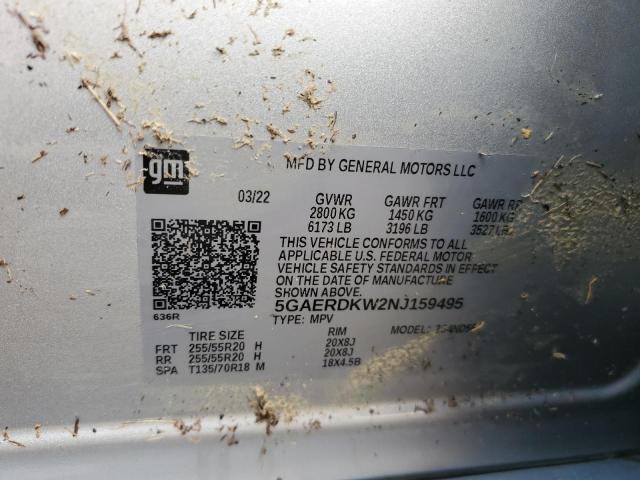 Photo 10 from auction – 2022 BUICK ENCLAVE ES with VIN 5GAERDKW2NJ159495