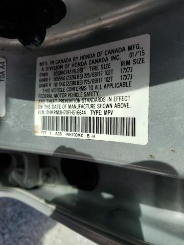 Photo 10 from auction – 2015 HONDA CR-V EXL with VIN 2HKRM3H70FH516644
