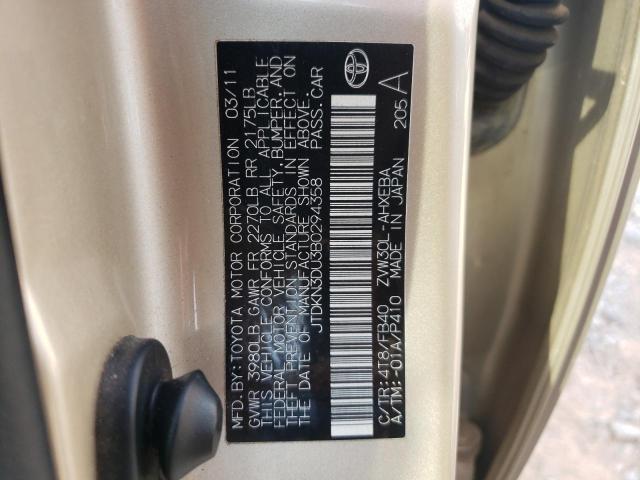 Photo 10 from auction – 2011 TOYOTA PRIUS with VIN JTDKN3DU3B0294358