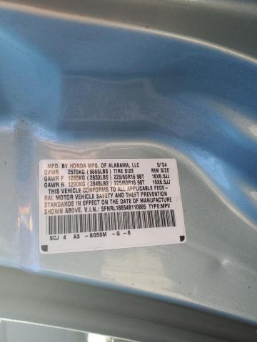 Photo 10 from auction – 2004 HONDA ODYSSEY EX with VIN 5FNRL18654B110885