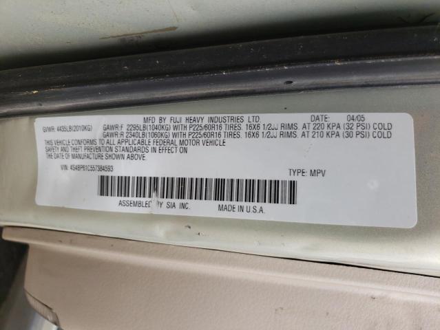 Photo 10 from auction – 2005 SUBARU LEGACY OUT with VIN 4S4BP61C557384593