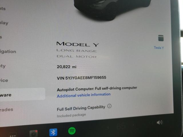 Photo 8 from auction – 2021 TESLA MODEL Y with VIN 5YJYGAEE8MF159655
