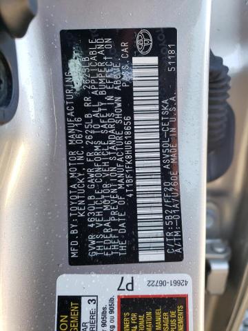 Photo 10 from auction – 2017 TOYOTA CAMRY LE with VIN 4T1BF1FK8HU618656