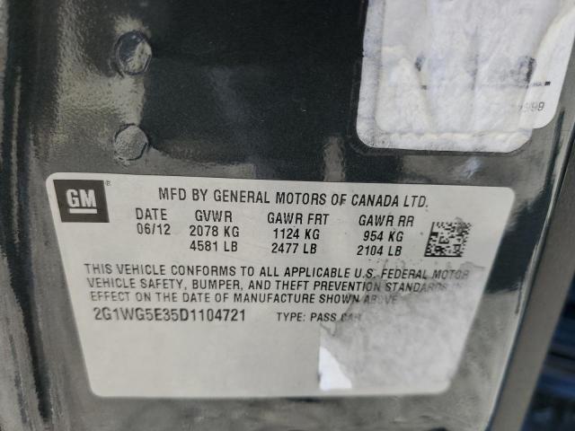 Photo 10 from auction – 2013 CHEVROLET IMPALA LT with VIN 2G1WG5E35D1104721