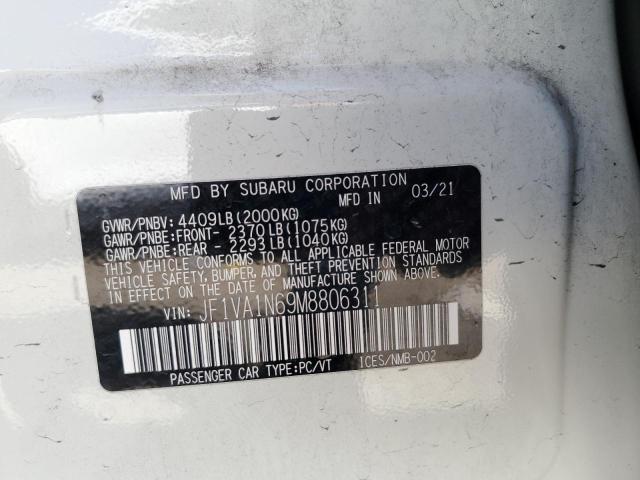 Photo 10 from auction – 2021 SUBARU WRX LIMITE with VIN JF1VA1N69M8806311