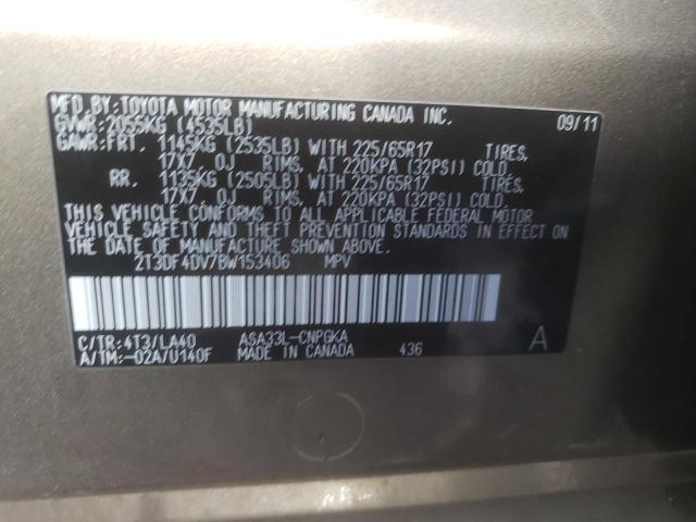 Photo 10 from auction – 2011 TOYOTA RAV4 LIMIT with VIN 2T3DF4DV7BW153406