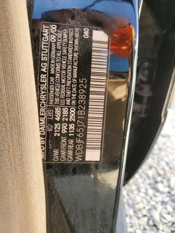Photo 10 from auction – 2001 MERCEDES-BENZ E 320 with VIN WDBJF65J71B238925