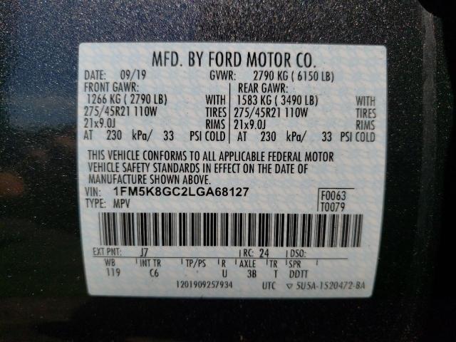 Photo 10 from auction – 2020 FORD EXPLORER S with VIN 1FM5K8GC2LGA68127