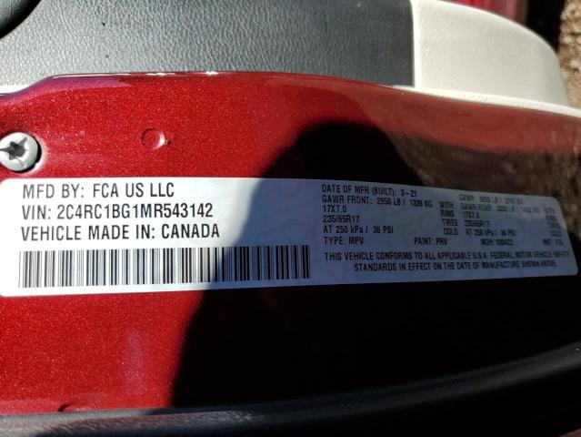 Photo 10 from auction – 2021 CHRYSLER PACIFICA T with VIN 2C4RC1BG1MR543142