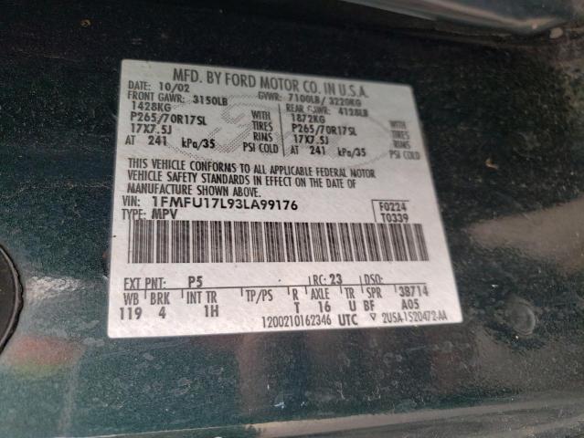 Photo 10 from auction – 2003 FORD EXPEDITION with VIN 1FMFU17L93LA99176