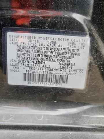 Photo 10 from auction – 2019 NISSAN VERSA S with VIN 3N1CN7AP7KL809099