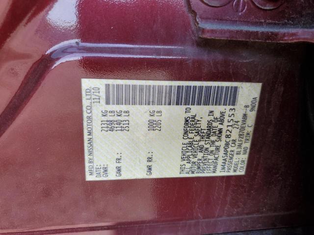 Photo 10 from auction – 2011 NISSAN MAXIMA S with VIN 1N4AA5AP0BC821553