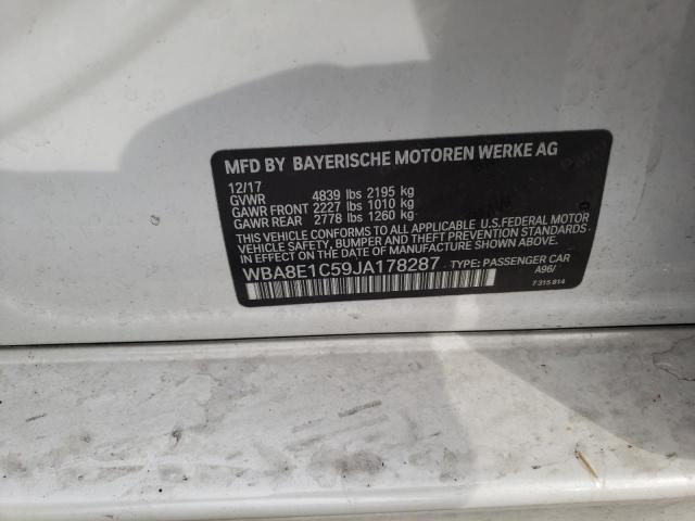 Photo 10 from auction – 2018 BMW 330E with VIN WBA8E1C59JA178287
