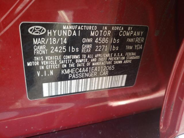 Photo 10 from auction – 2014 HYUNDAI SONATA HYB with VIN KMHEC4A41EA112065