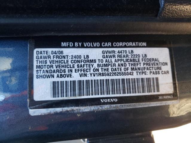 Photo 10 from auction – 2006 VOLVO S60 2.5T with VIN YV1RS592262555042