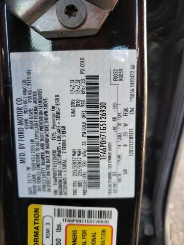 Photo 10 from auction – 2016 FORD FUSION SE with VIN 1FA6P0H71G5126930