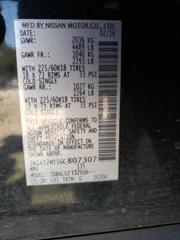 Photo 10 from auction – 2016 NISSAN ROGUE S with VIN 5N1AT2MT5GC807307