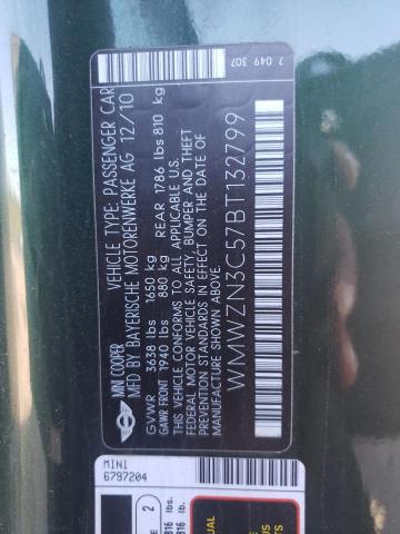 Photo 10 from auction – 2011 MINI COOPER with VIN WMWZN3C57BT132799