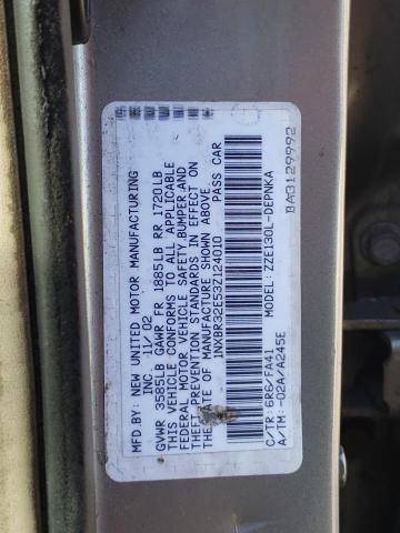Photo 10 from auction – 2003 TOYOTA COROLLA CE with VIN 1NXBR32E53Z124010
