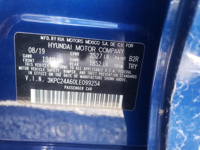 Photo 10 from auction – 2020 HYUNDAI ACCENT SE with VIN 3KPC24A60LE099254