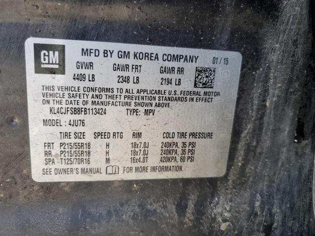 Photo 10 from auction – 2015 BUICK ENCORE CON with VIN KL4CJFSB8FB113424