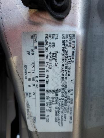 Photo 10 from auction – 2012 FORD FOCUS SE with VIN 1FAHP3K22CL337597