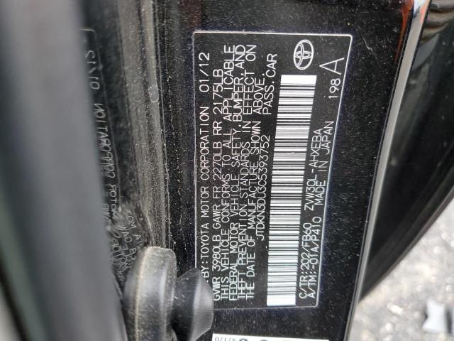 Photo 10 from auction – 2012 TOYOTA PRIUS with VIN JTDKN3DU3C5393752