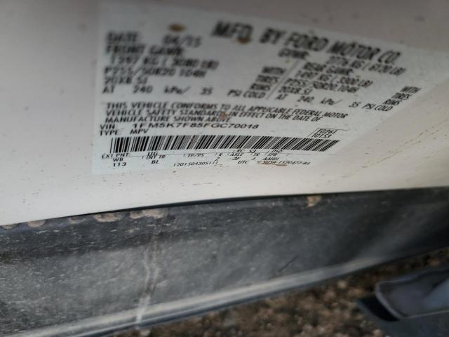 Photo 10 from auction – 2015 FORD EXPLORER L with VIN 1FM5K7F85FGC70018