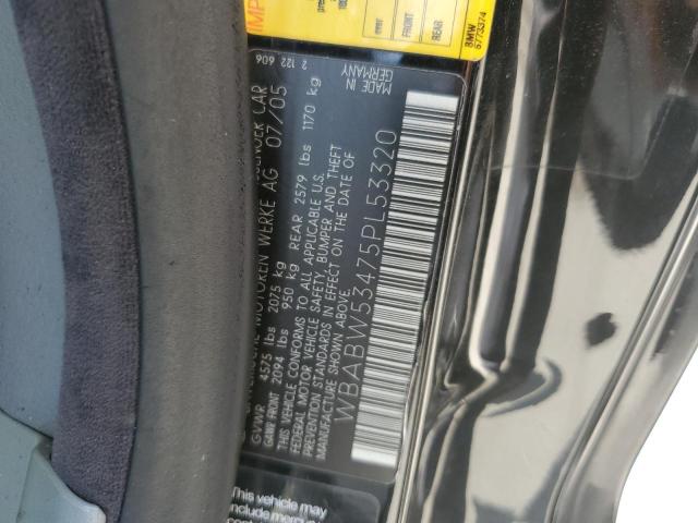 Photo 10 from auction – 2005 BMW 330 CI with VIN WBABW53475PL53320