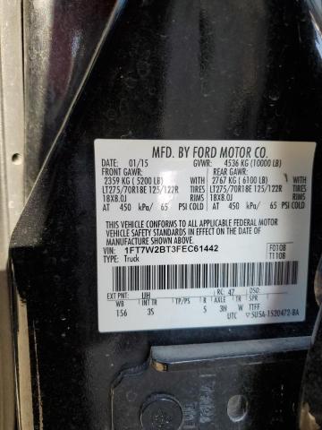 Photo 10 from auction – 2015 FORD F250 SUPER with VIN 1FT7W2BT3FEC61442