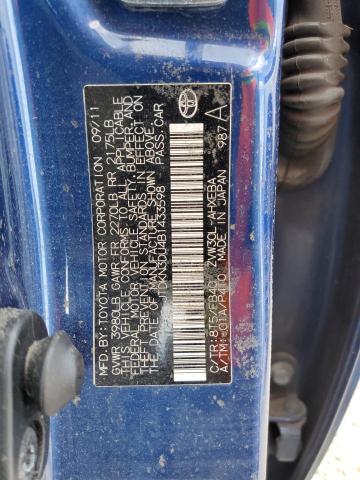 Photo 10 from auction – 2011 TOYOTA PRIUS with VIN JTDKN3DU4B1433598