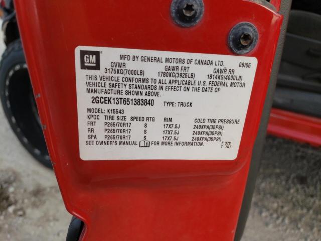 Zdjęcie 10 z aukcji – 2005 CHEVROLET SILVERADO z VIN 2GCEK13T651383840
